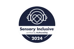 Logo stating LEGOLAND Discovery Center Michigan is sensory inclusive certified by Kulture City