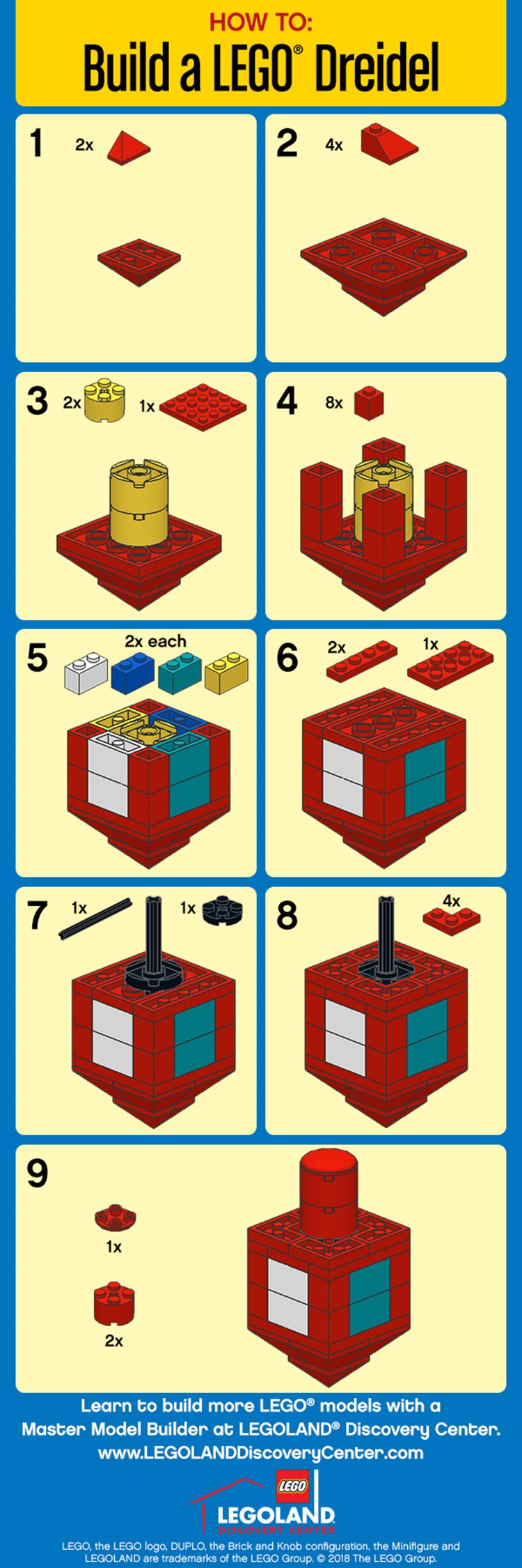 LEGO Dreidel Infographic | LEGOLAND Discovery Center Chicago